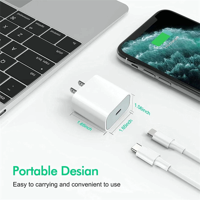 2024 20W USB-C Fast Charger PD Adapter Cable For iPhone 14/13/12/11 XR - GoSavvyNow