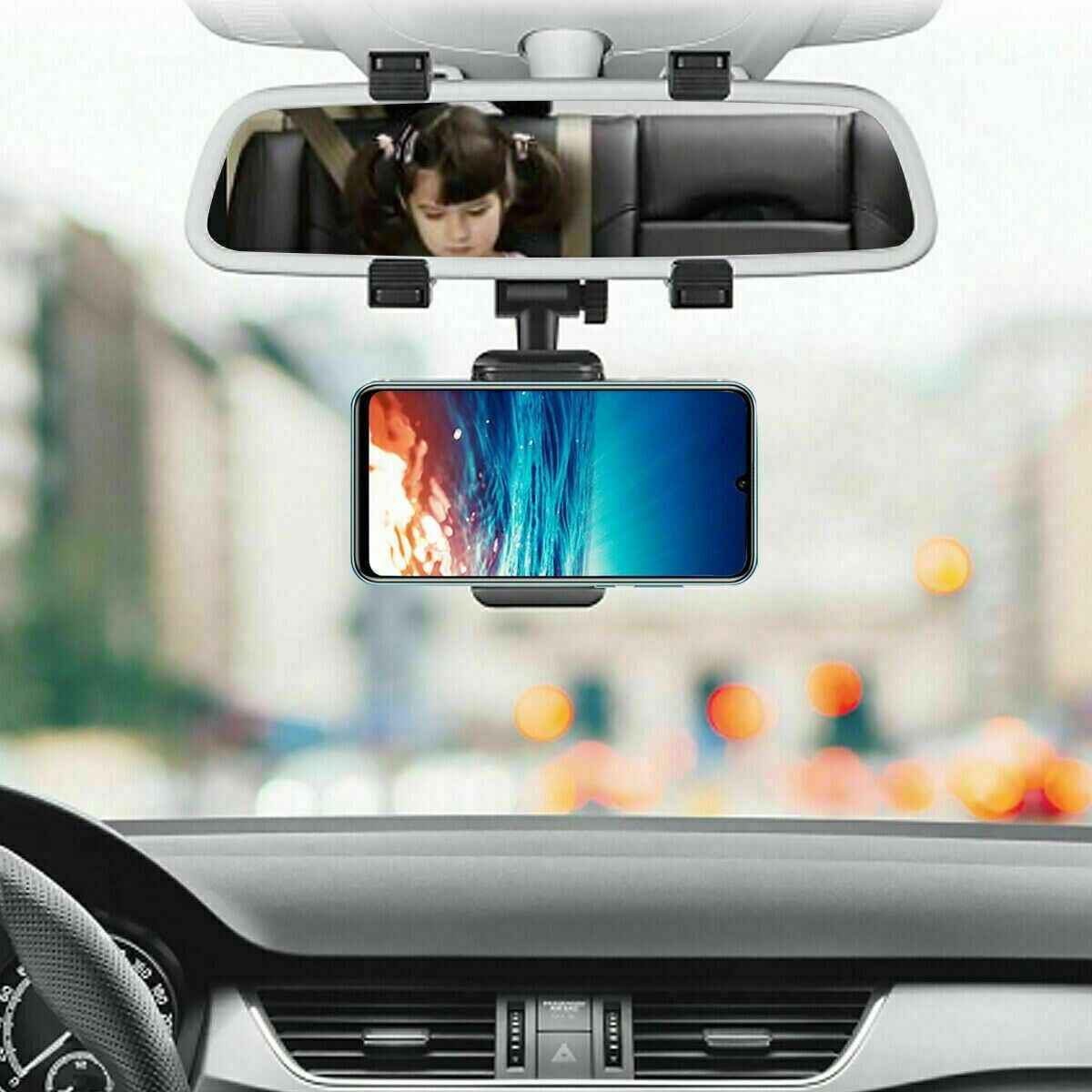 Universal 360 Rotation Car Rear View Mirror Mount Stand GPS Cell Phone - GoSavvyNow