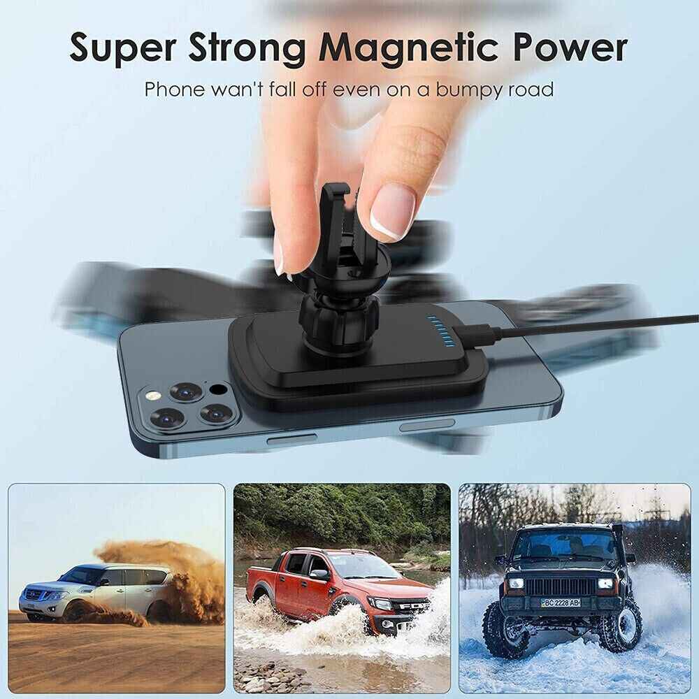 Magnetic Wireless Charger Car Mount Holder For iPhone 12 13 14 Pro Max - GoSavvyNow