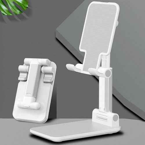 Adjustable Cell Phone Tablet Stand Desktop Holder Mount Mobile Phone - White - GoSavvyNow