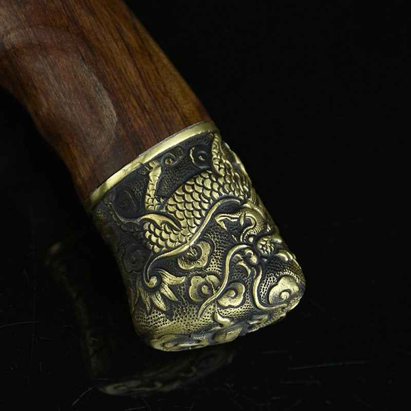 Hand-Forged Chef Knife – 7Cr17MoV Steel, Carved Wood Handle