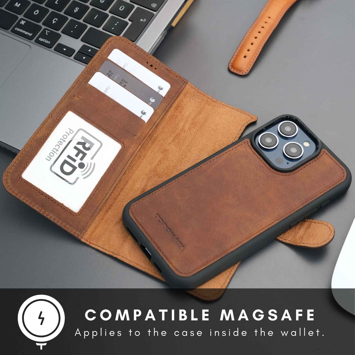 Casper iPhone 16 Pro Wallet Case Leather MagSafe - GoSavvyNow