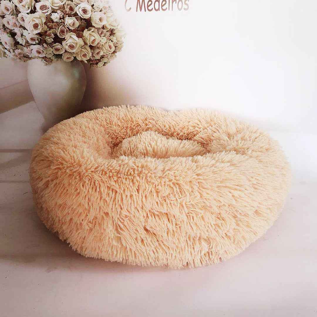 Hooded Plush Pet Nest – Burrow Bed for Cats & Small Dogs