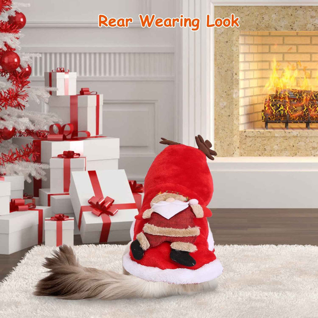 Pet Santa Reindeer Costume with Antlers – Dogs & Cats