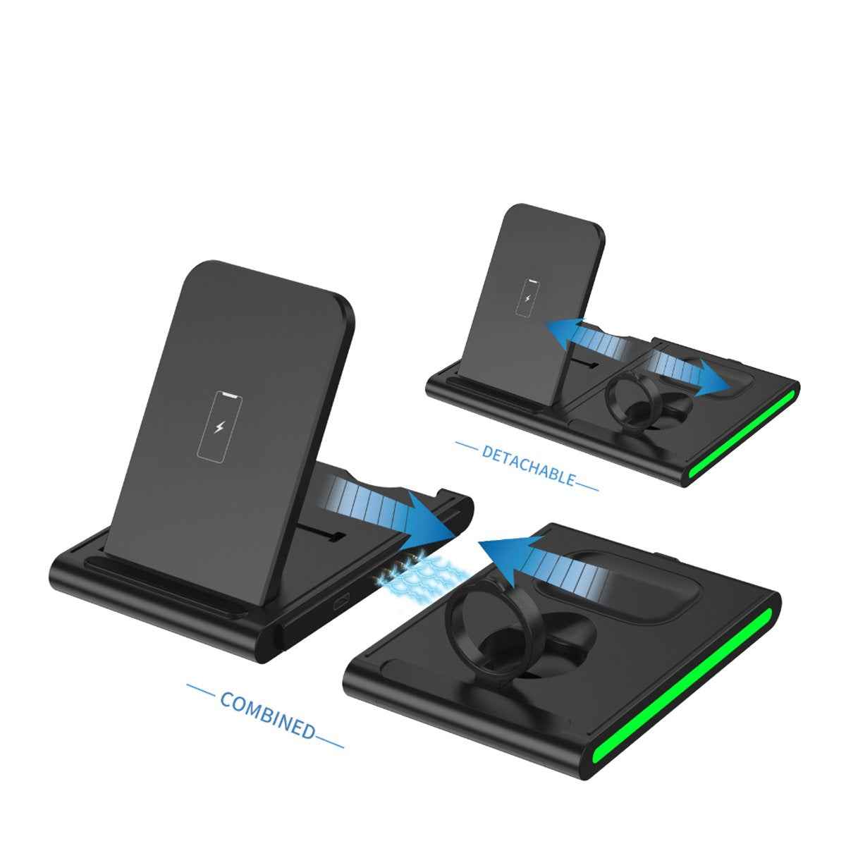 Magnetic Power Tiles 4 In 1 Wireless Charging Station - GoSavvyNow