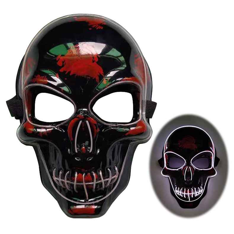 LED Skeleton Mask – 4 Glow Modes - B white - GoSavvyNow