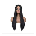 40" Straight Black Wig – Heat-Resistant, Costume & Anime