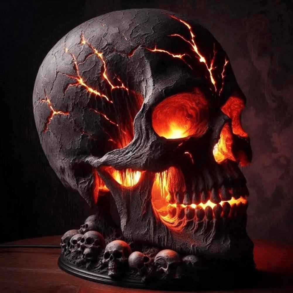 Skull Lava Lamp – LED Desk Light for Halloween