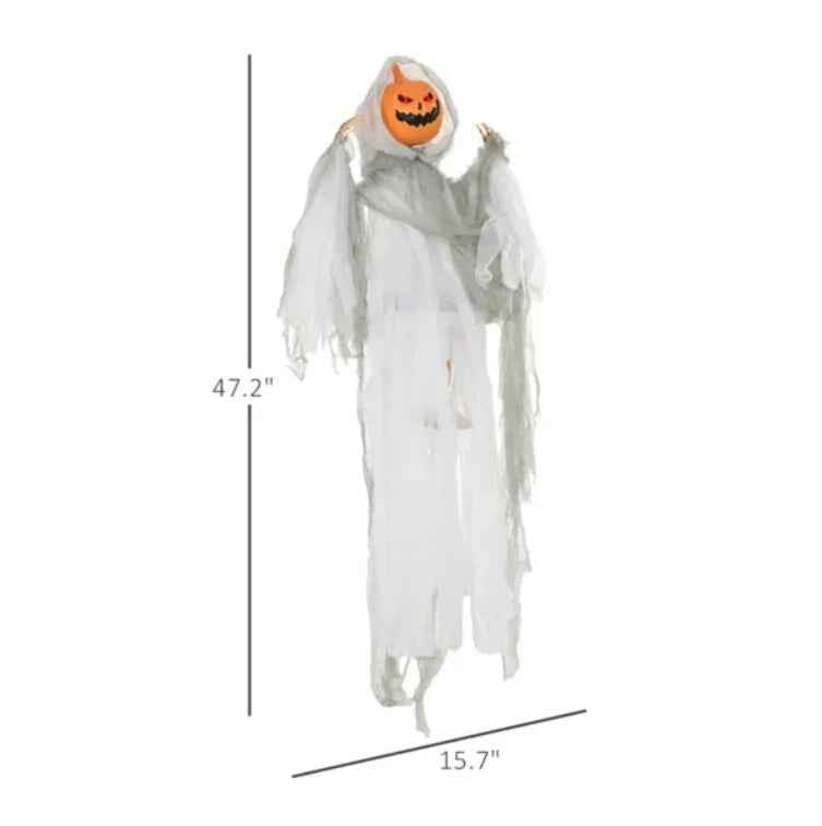 Sound-Activated Howling Pumpkin Ghost Yard Decor