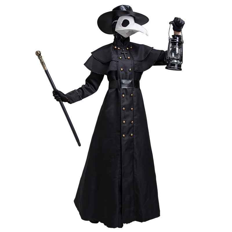 Plague Doctor Costume Set – Beak Mask, Hat & Gloves