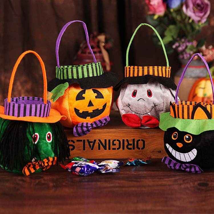 Halloween Candy Bag – Pumpkin Print Trick-or-Treat Tote