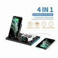 Magnetic Power Tiles 4 In 1 Wireless Charging Station - BLACK - GoSavvyNow