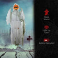 Sound-Activated Howling Pumpkin Ghost Yard Decor