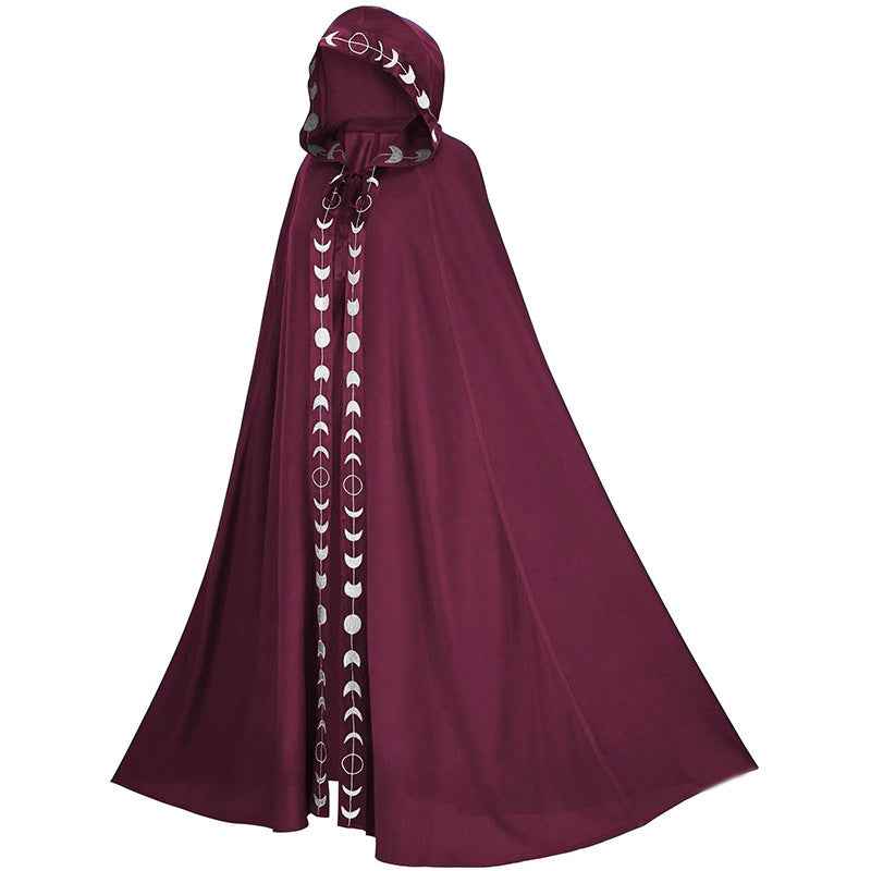 Hooded Cloak Medieval Renaissance 5 Color Printed Cloak Halloween Cosplay Costume New Fashion Festival Play Costume Halloween Costumes