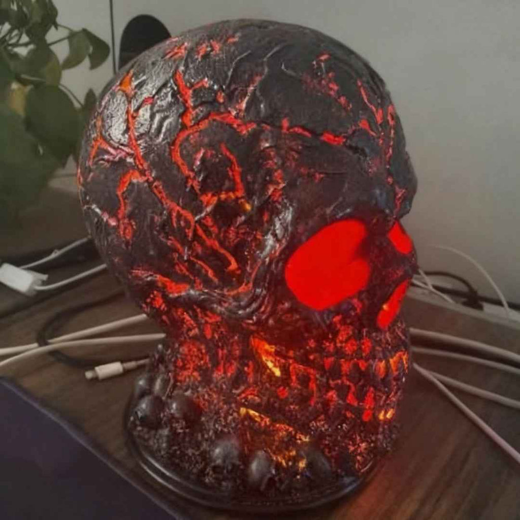Skull Lava Lamp – LED Desk Light for Halloween