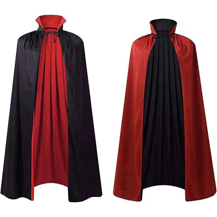 Kids' Hooded Wizard Cloak – Black Halloween Cape