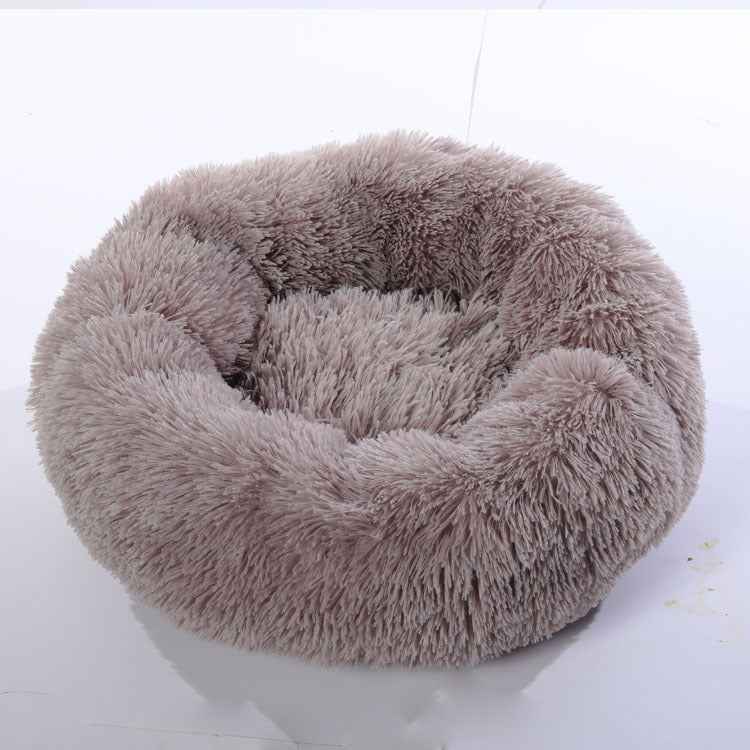 Hooded Plush Pet Nest – Burrow Bed for Cats & Small Dogs