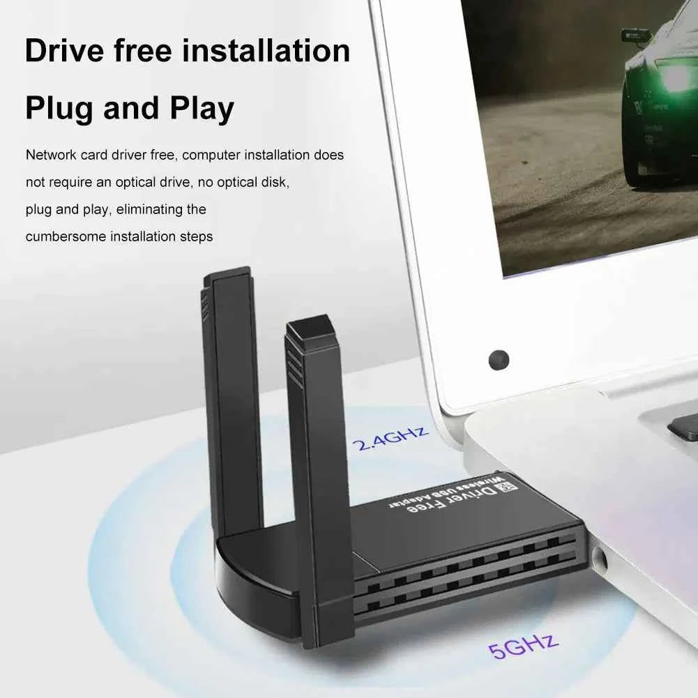 USB 3.0 Wireless WiFi Adapter - 1300Mbps Long Range & Dual Band