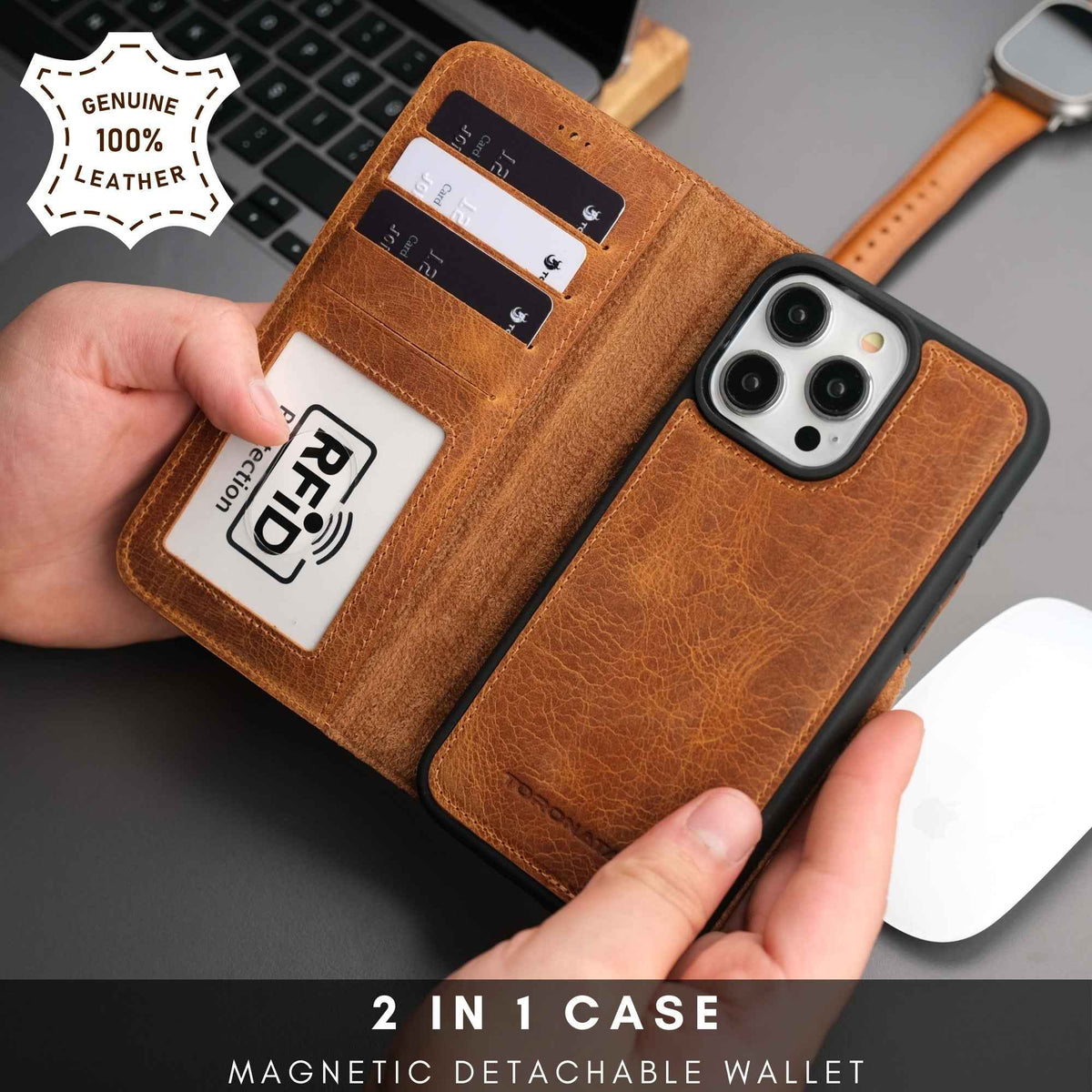 Casper iPhone 16 Pro Wallet Case Leather MagSafe - GoSavvyNow