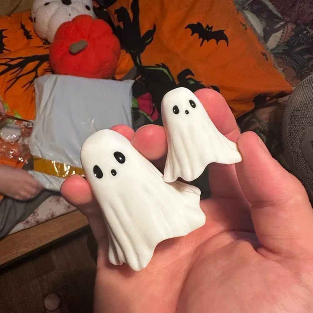 Cute Ghost Figurines – Halloween Shelf & Centerpiece Décor