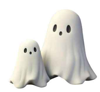 Cute Ghost Figurines – Halloween Shelf & Centerpiece Décor
