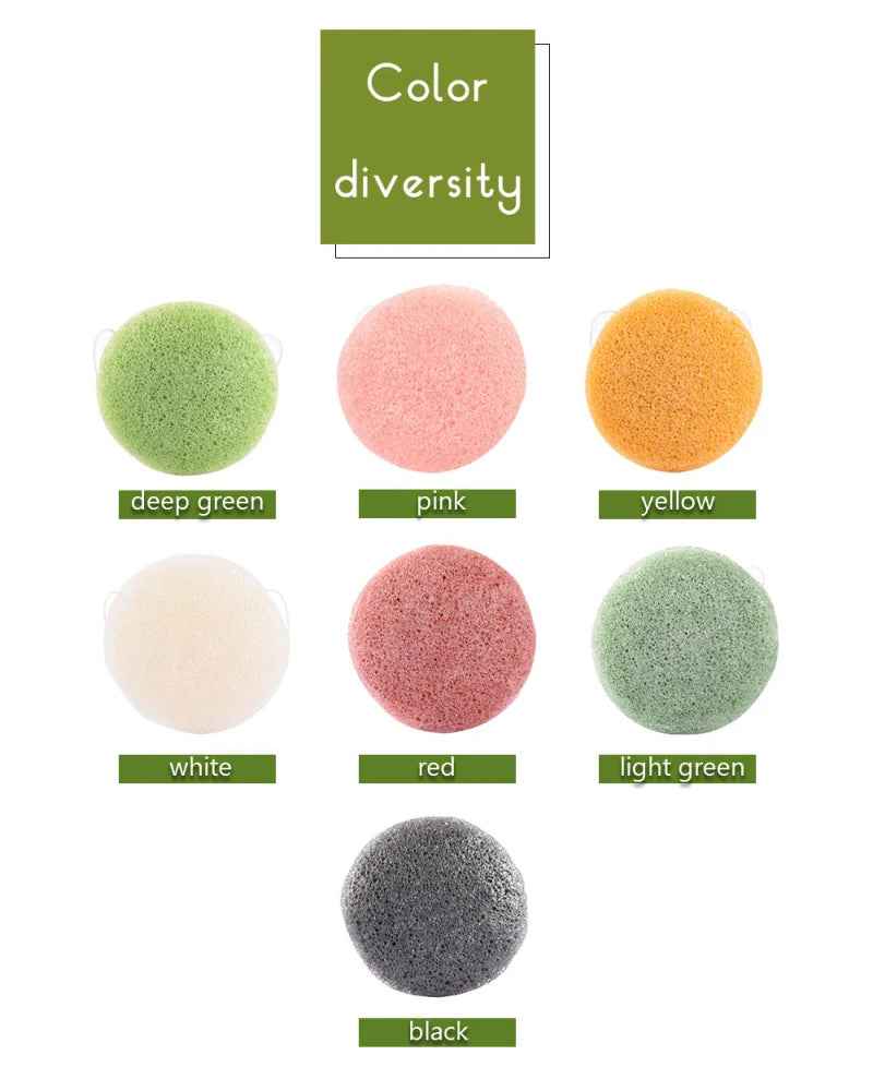 Round Konjac Facial Sponge – Gentle Exfoliating Puff