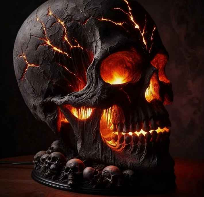 Skull Lava Lamp – LED Desk Light for Halloween