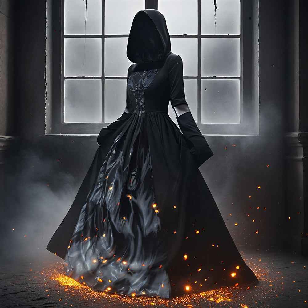 Witch Costume with Hood for Women