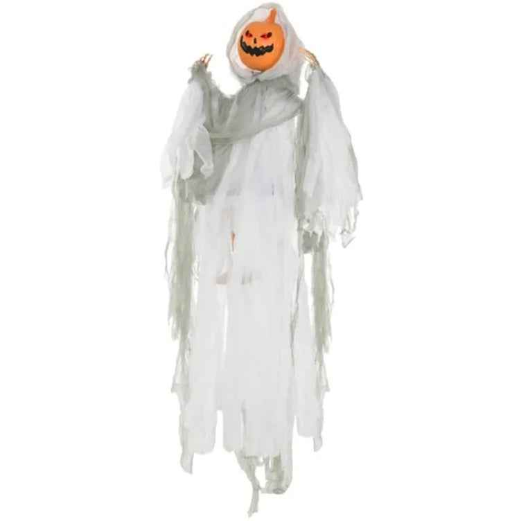 Sound-Activated Howling Pumpkin Ghost Yard Decor