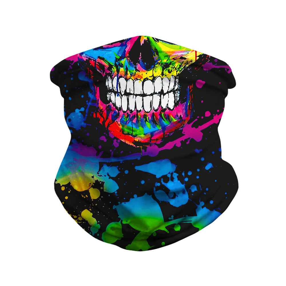 Skull-Print Outdoor Face Mask – Wind & Bug Proof