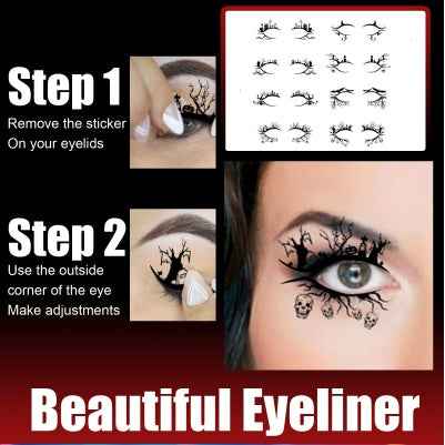 Halloween Eyeliner Patches – Bat & Spider Stickers