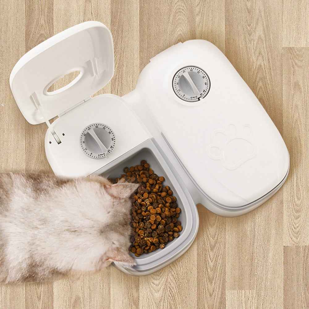 Automatic Pet Feeder & Water Dispenser – Gravity, Stainless