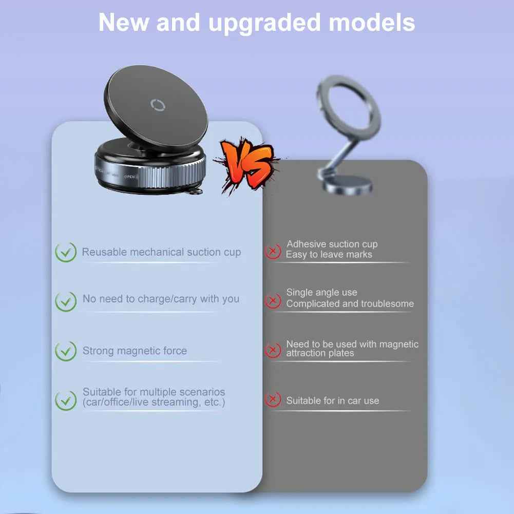 Magnetic Vacuum Adsorption Car Phone Mount 360° Rotatable Vacuum - GoSavvyNow