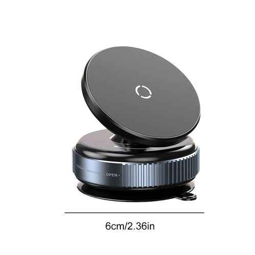 Magnetic Vacuum Adsorption Car Phone Mount 360° Rotatable Vacuum - Black / China - GoSavvyNow