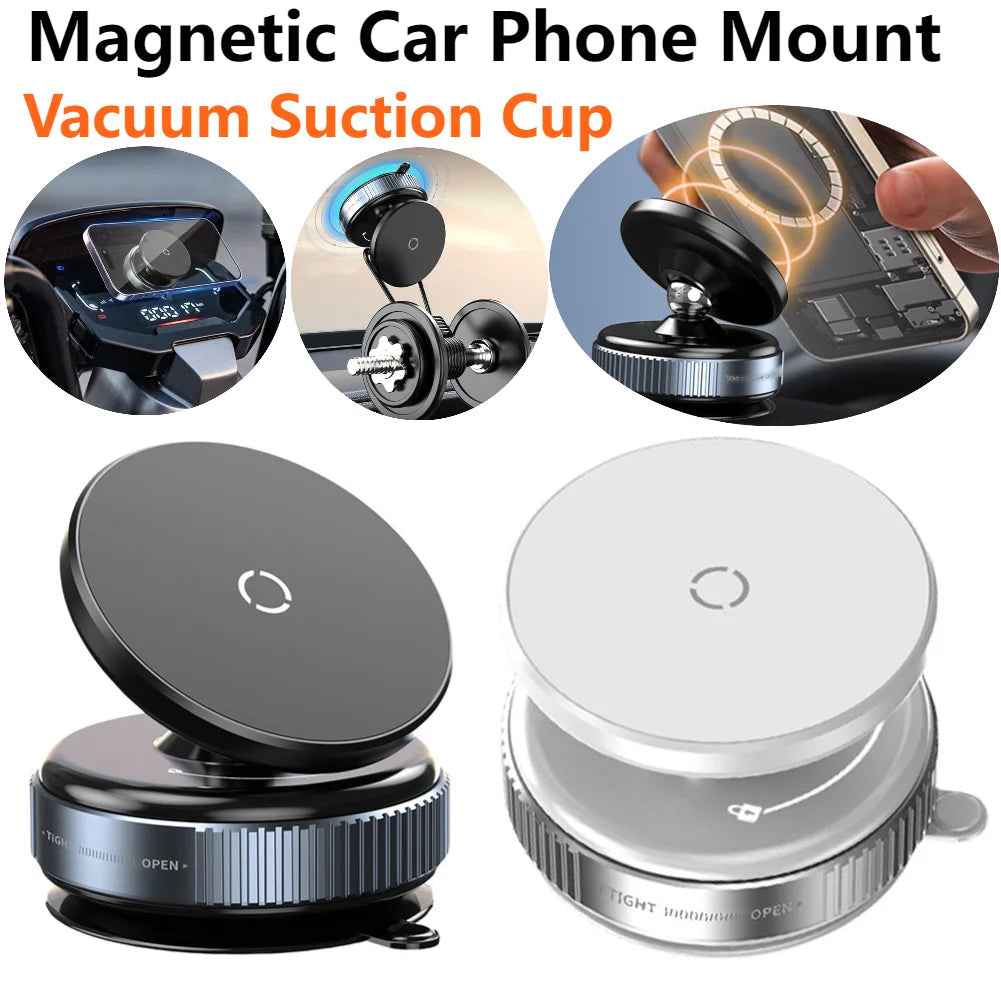 Magnetic Vacuum Adsorption Car Phone Mount 360° Rotatable Vacuum - GoSavvyNow