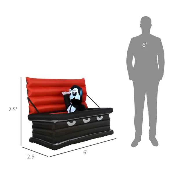 Vampire & Coffin Inflatable Yard Decor