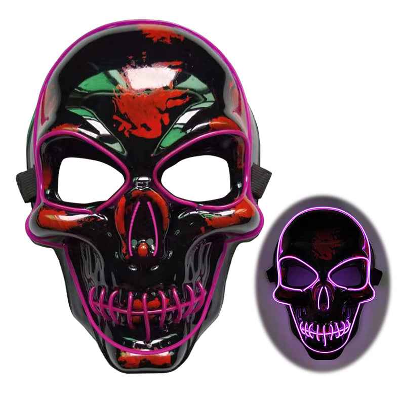 LED Skeleton Mask – 4 Glow Modes - B purple - GoSavvyNow