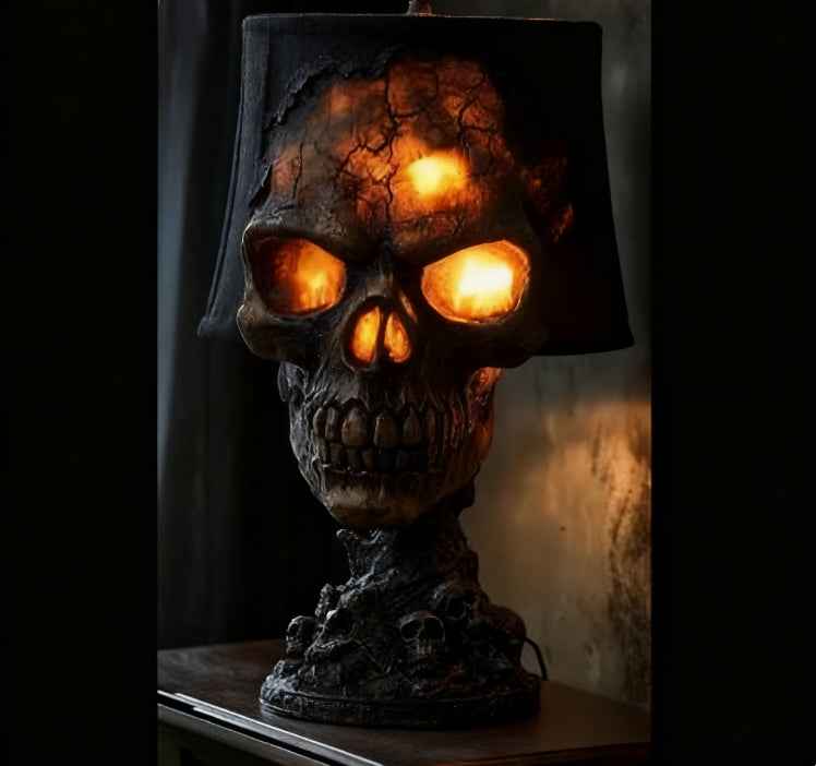 Skull Lava Lamp – LED Desk Light for Halloween