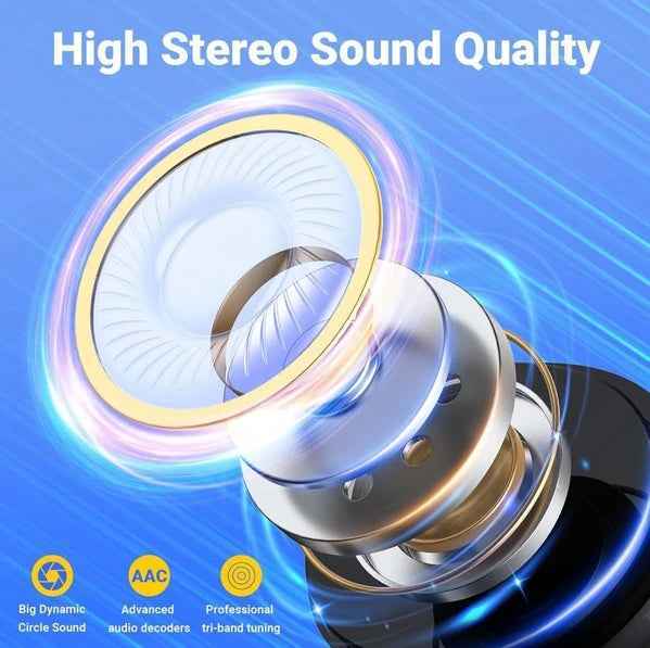 Bluetooth 5.3 Noise Cancelling Waterproof Earbuds – Ultimate Wireless Sound Experience