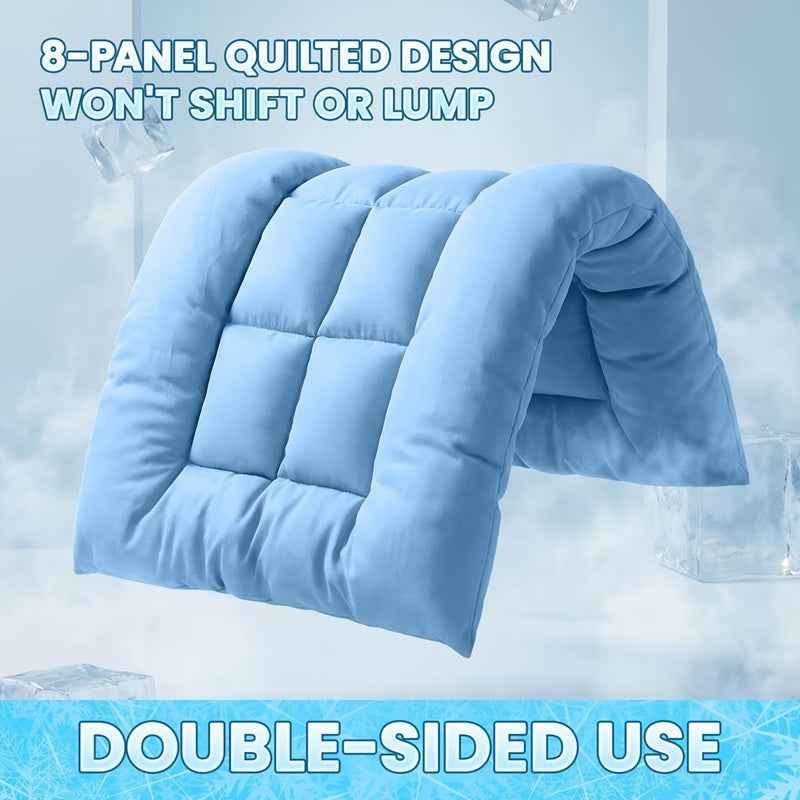 XL Plush Dog Sofa Bed, 8-Compartment Cooling Mat with Non-Slip Bottom - GoSavvyNow