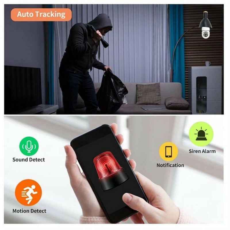 IR E27 Light Bulb Camera - 1080P HD WiFi Surveillance