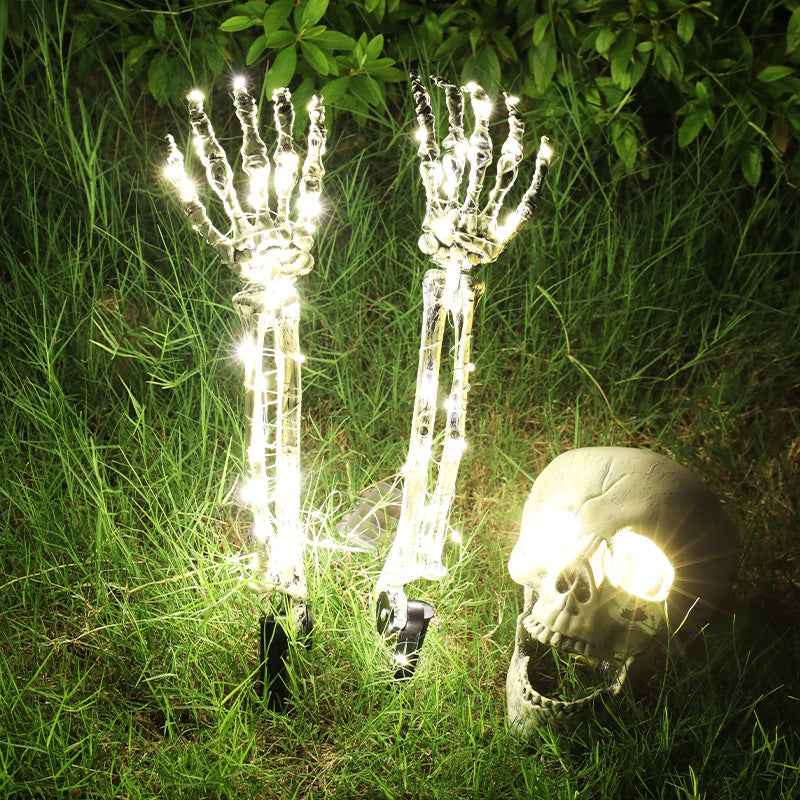 LED Skeleton Arm – Light-Up Yard & Haunted House Decor - Three Pieces Warm White - GoSavvyNow