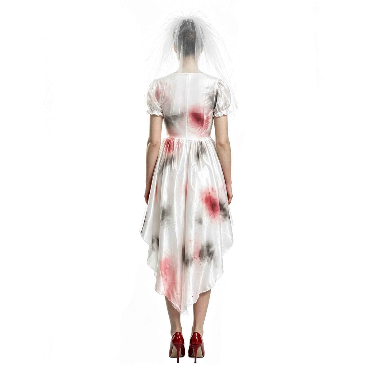 Halloween Ghost Bride White Wedding Dress