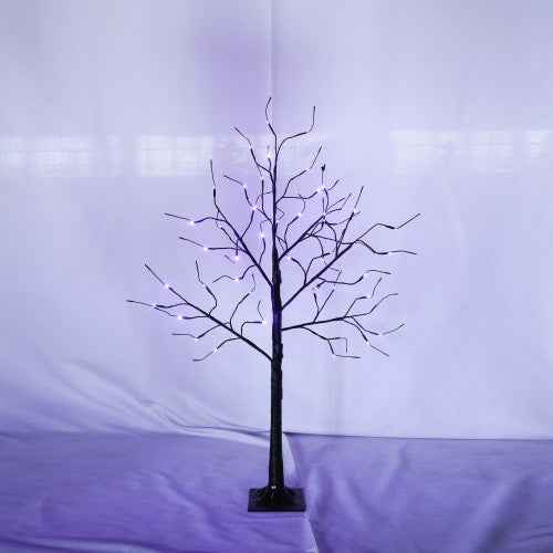 Lighted Spooky Tree 3-Pack – Purple LEDs, 4/5/6 ft
