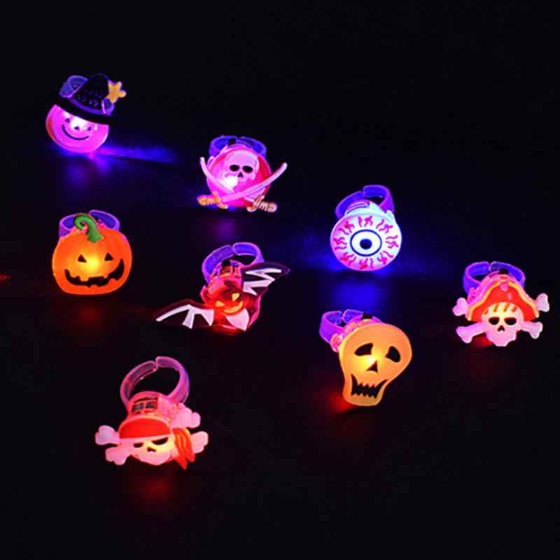 Glowing Halloween Brooch & Ring – LED Party Jewelry