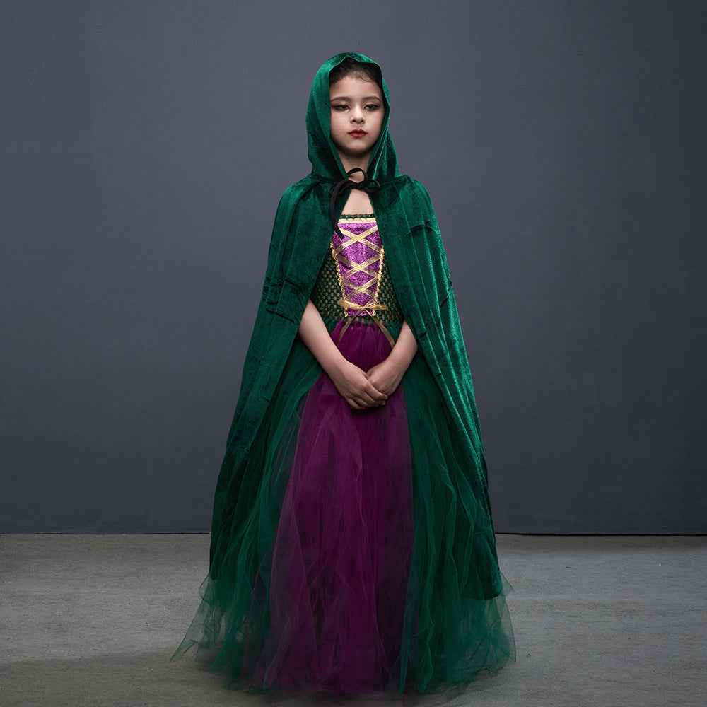 Girls Witch Costume with Broom