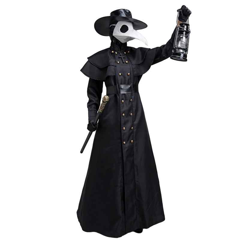 Plague Doctor Costume Set – Beak Mask, Hat & Gloves