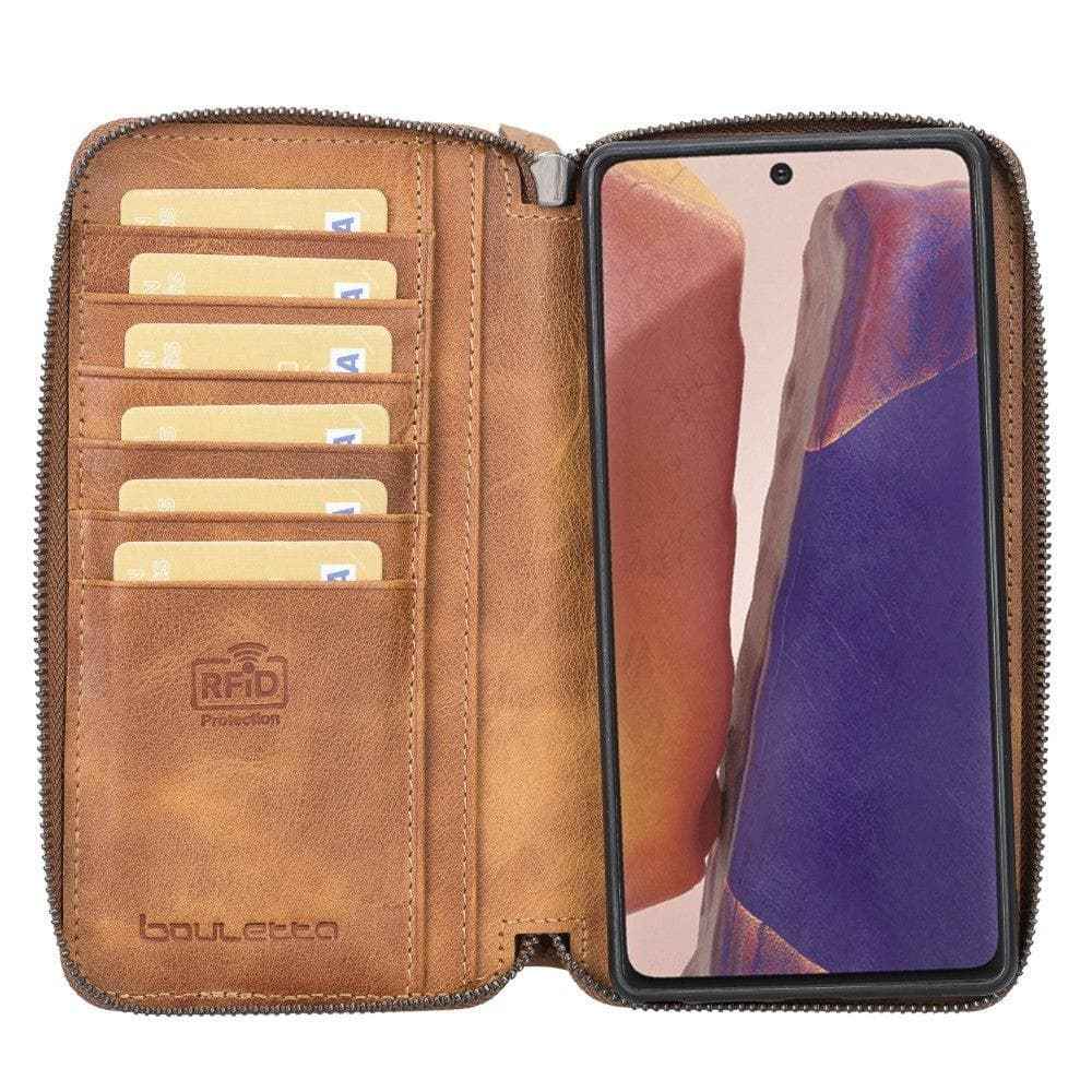 Samsung Galaxy Note 20 Series Leather Pouch Magnetic Wallet Case - GoSavvyNow