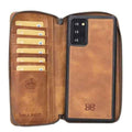 Samsung Galaxy Note 20 Series Leather Pouch Magnetic Wallet Case - Tiguan Tan / Leather / Note 20 Ultra - GoSavvyNow