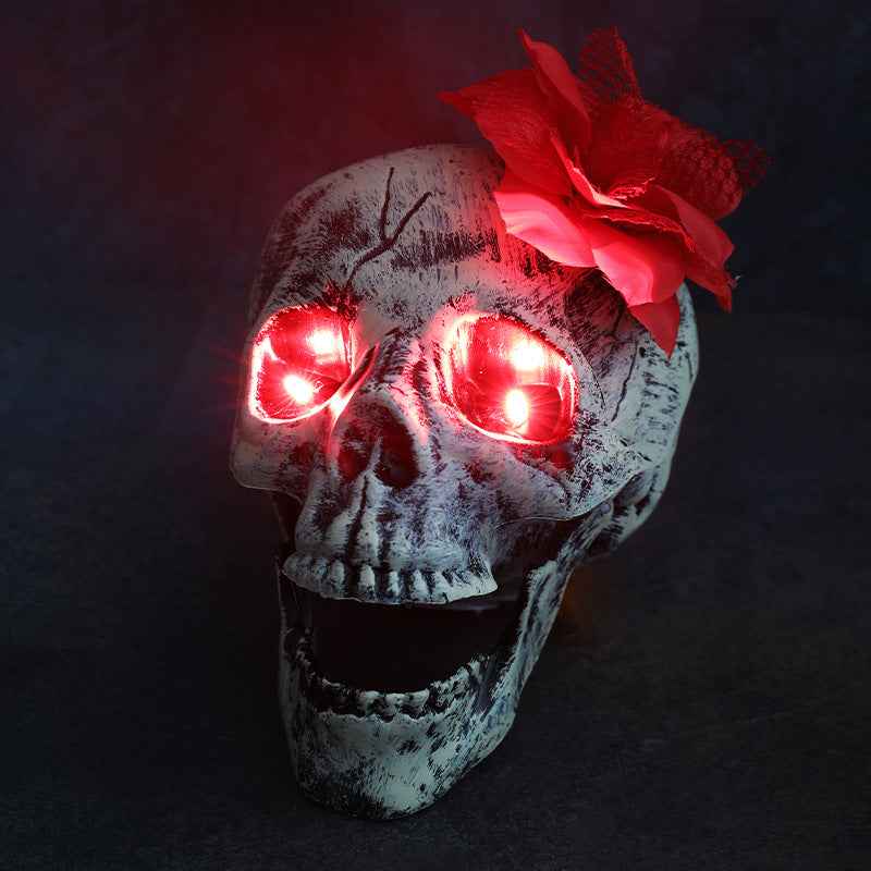 LED Skeleton Arm – Light-Up Yard & Haunted House Decor - Red Eye Head Flower - GoSavvyNow
